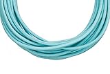 Full-grain leather cord, 2mm round Turquoise 5 yard