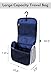 7Senses Large Capacity Travel Bag - Unisex Adult Toiletry Kit, Navy Blue