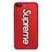 iPhone 8 Plus Case,AICase Ultra Thin Supreme Fashion Full Body Coverage Protection Soft PC [Dual Layer][Slim Fit] Case with Tempered Glass Screen Protector for Apple iPhone 8 Plus(Red)
