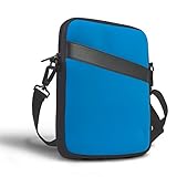 Eastsport Neoprene Crossbody Tablet Bag, Carrying Bag Sleeve with Shoulder Strap for Apple iPad and Tablets, Ocean Blue