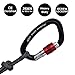 Favofit Auto Locking Rock Climbing Carabiner Clips, Certified 25KN (5620 lbs) Heavy Duty Caribeaners for Rappelling Swinging Rescue & Gym etc, Large Carabiners, Black