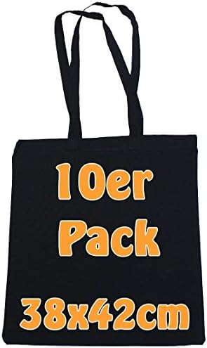 Cottonbagjoe Baumwolltaschen | 38x42 cm | unbedruckt | mit zwei langen Henkeln | bemalbar | Öktex 100 zertifiziert | Jutebeutel | Stofftaschen