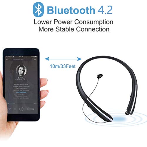 2 Bluetooth+Retractable+Headphones+Wireless+Earphones