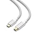 QGeeM USB C to Mini DisplayPort, 4K@60HZ Braided 6ft USB 3.1 Type C to Mini DP Cable for MacBook Pro 2017/2016, Surface Book 2, Galaxy S8 S9(Not Support Thunderbolt2, Any Monitor or HDD) (White)