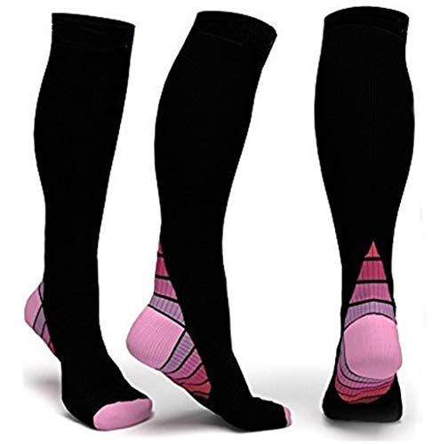 ANFitness Compression Socks Fit for Running, Nurses, Shin Splints, Flight Travel & Maternity Pregnancy - Boost Stamina, Circulation & Recovery