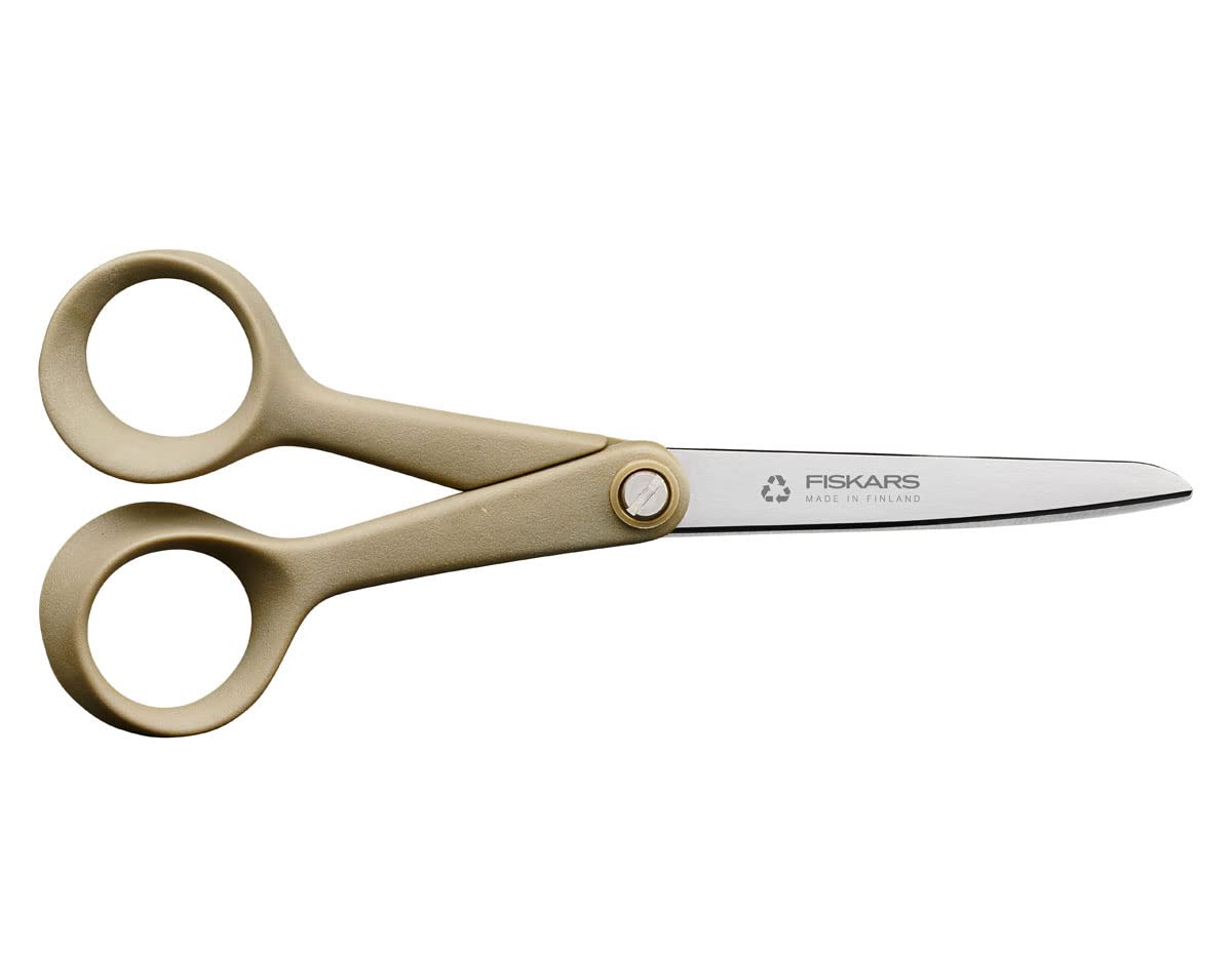Fiskars Renew 1062545 Universal Scissors, Length: 17 cm, Recycled Stainless Steel/Plastic, 100% Recyclable Materials