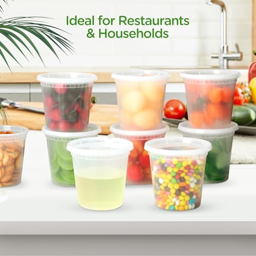 VINATO Airtight Food Containers, 24pcs 720ml/24oz Deli Food Containers with Lids, Reusable, BPA Free, Dishwasher and Microwave Safe