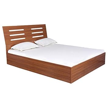 Bharat Lifestyle Vienna Engineered Wood Queen Bed (Finish Color - Brown)