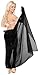 LA LEELA Women's Bikini Sarong Cover up Wraps One Size Solid Black