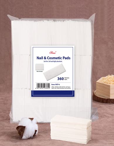 360 Nail Wipes - White High Quality, Cosmetic Cotton, Nail Polish Remover Manicure Pedicure Tools Cosmetic Pads