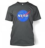 Nerd NASA Logo T-shirt - Charcoal Large (42/44")