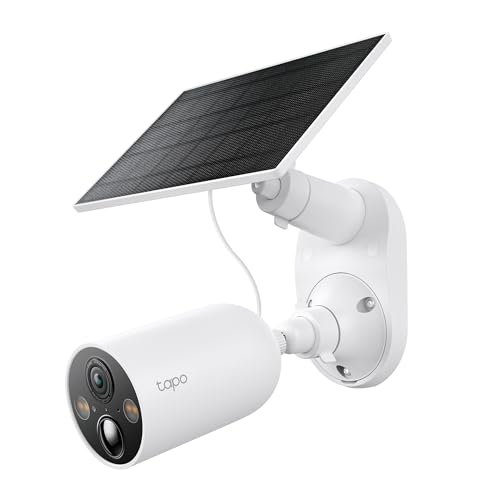 C425 KIT Solar Überwachungskamera Aussen Akku, 2K Auflösung, Farbnachtsicht, MicroSD-Speicher, 10000-mAh-Akku, 150° Super-Weitwinkel Sichtfeld, Zwei-Wege-Audio, Alexa&Google Assistant kompatible