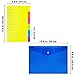 Supla 28 Pcs 7 Colors Poly Envelopes Paper File Document Folders with Snaps Button Closure and 1 Pcs Ruled Note Diveder Sticky Note Tabs with Lines Sticky Page Divider Tabs Bookmark Stick 4