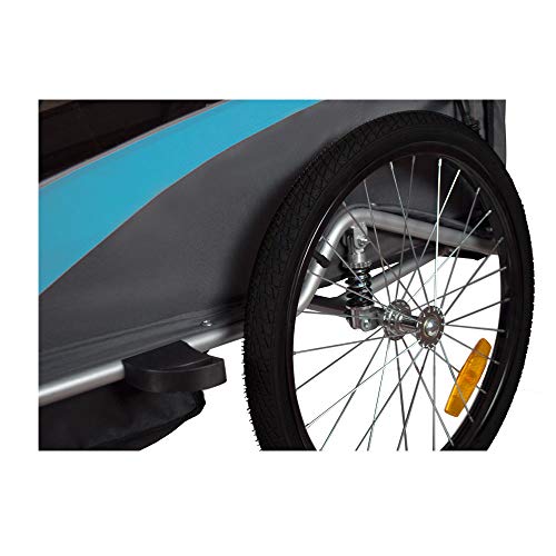 Veelar Sports Suspension Bike Trailer & Stroller 2 in 1 Double Seat for