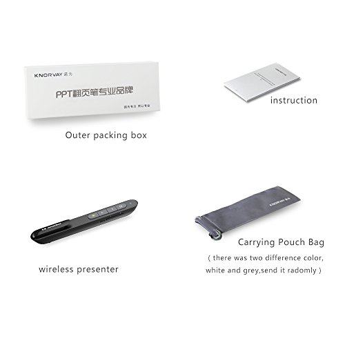 KNORVAY laser pointers pen presentation pointer clicker for powerpoint,prezi and keynote, wireless presenter remote control (Gblack) - Thumbnail 6