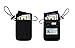 Travel Wallet Neck Pouch - RFID Passport Wallet - Hidden Travel Wallet - Neck Passport Holder - Durable Travel Passport Wallet - By Bingonia Travel Accessories - Black