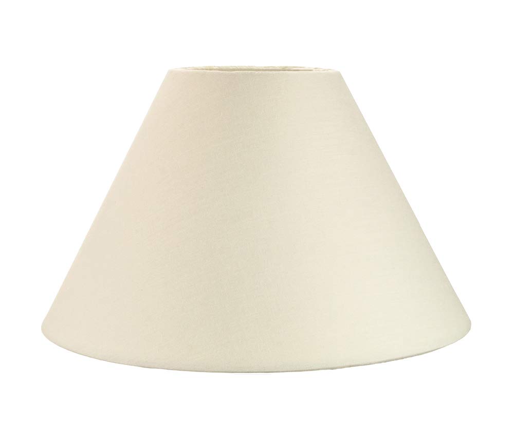 Traditional 12" Cream Cotton Coolie Lampshade Suitable for Table Lamp or Pendant by Happy Homewares