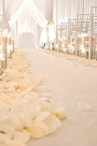 ShinyBeauty White-Aisles Runner-75feetx3feet, Sparkly Sequin Carpet Walk on Bridal