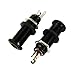 Musiclily 1/4 inch Mono Output Cylinder Jack for Guitar Bass, Black(Pack of 2)