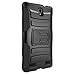 ZTE ZMAX 2 Case, ATUS® Heavy Duty Holster Hybrid Kick Stand Case with Locking Belt Swivel Clip + Premium Screen Protector And Ultra-sensitive Stylus Pen (BALCK/BLACK)