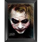 Joker Heath Ledger 3D Poster Wall Art Decor Framed Print | 14.5x18.5 | Lenticular Posters & Pictures | Memorabilia Gifts for Guys & Girls Bedroom | The Dark Knight Batman Movie, DC Comic Book Fan Art