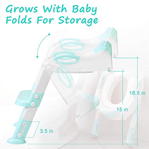 image for Coindivi Kids Potty Training Seat Toddler Toilet Seat with Step Stool 