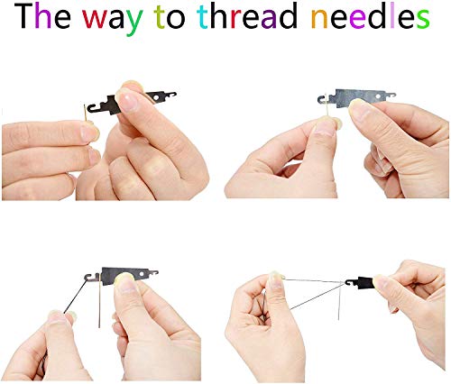 100 Pcs Steel Hook Needle Threaders, Cross Stitch Needle-Threading Tools Threader for DIY Sewing Supplies Accessory for Large Eye Needles - Thumbnail 5