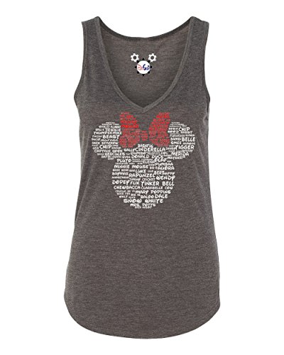 Minnie Mouse Character Names Women Racerback Tank - Ladies Park Cami