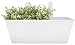 Esschert Design USA White Metal Rectangular Balcony Planter (RD24), 10.5