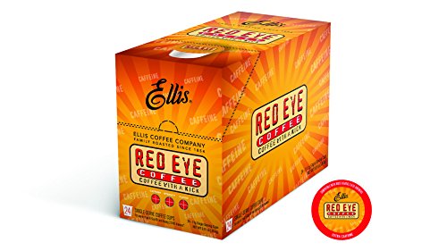 ELLIS COFFEERed Eye - Double Caffeinated Dark Roast - Single Serve Coffee Pods - For Use in Most K-cups and Keurig 2.0 Brewers - 24 Coffee Pods