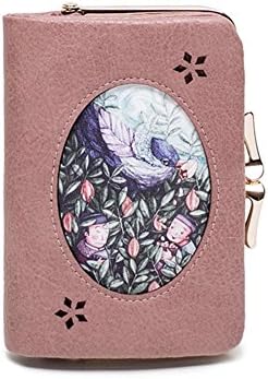 TJEtrade Women's Wallet Vintage Pattern Leather Card Holder Bifold Coin Purse