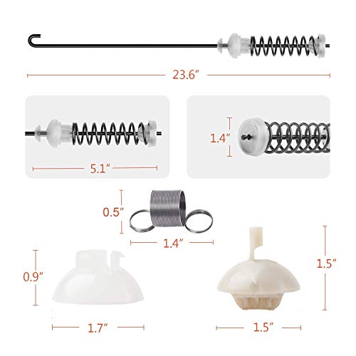 [UPGRADE]W10780048 Washing Machine Suspension Rods(4 Packs)+W10400895