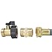 HQMPC Garden Hose Adapter Male to Male 3/4 Inch Brass Connector Double Male