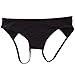 G.romtic Elastic Women Modal Cotton Panty Lingerie Half Sheer One Size (Black)