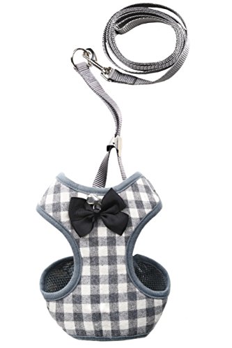 image for Small Dog Harness Leash Set - SCENEREAL Best Cute Soft Adjustable Pet 
