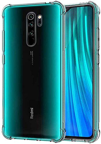 Tarkan Shock Proof Protective Soft Back Case Cover for Redmi Note 8 Pro (Transparent) [Bumper Corners with Air Cushion T