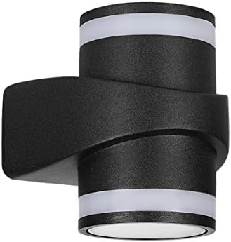 CHMPH 10W LED Wall Lamp Waterproof IP64 Wall Lighting 3000K Warm White LED Black Exterior Wall Lights 800LM 14X14X12CM up Down (Black)