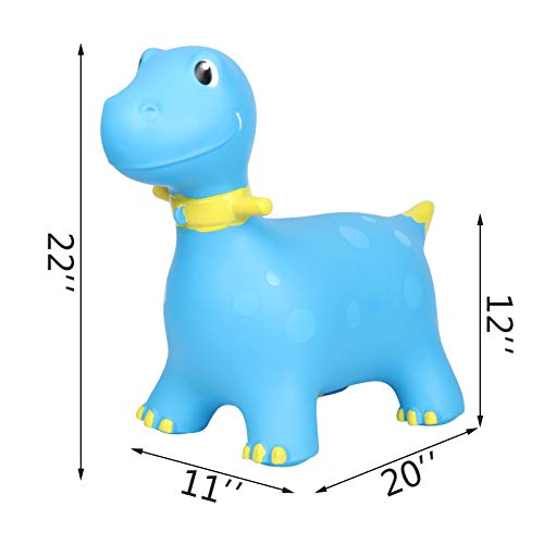 AOLIGE Dinosaur Bouncy Horse Hopper Ride On Animal Toys with Pump