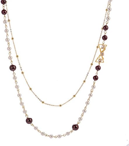 Amazon Ubeido 真珠のネックレス 2連 プリンセス パールネックレス 首飾り ジュエリー ペンダント アクセサリー誕生日プレゼント 女性 贈り物 可愛い チェーン 通販