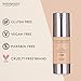 BODYOGRAPHY - NATURAL FINISH Foundation (Light Medium #150): Oil-Free Anti-Aging Salon Natural Finish w/ Vitamin E, C, Antioxidants | Vegan, Gluten-Free, Paraben-Free