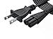 Pwr TV Power Cord 12Ft Cable for Samsung LG TCL Sony: 2 Prong AC Wall Plug 2-Slot LED LCD Insignia Sharp Toshiba JVC Hisense Electronics UN65KS8000FXZA UN40J5200AFXZA 43UH6100 Black
