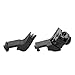 SOUFORCE AR15 Front and Rear 45 Degree Offset BUIS Backup Iron Sight Set for Picatinny Rails