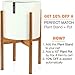 Fox & Fern Bamboo Plant Stand — 10 Inch Fixed Size Mid Century Plant Stand for Indoor Planters; Raised Flower Pot Holder for Indoors; Plug In Design; Two Height Options; Easy to Assemble - Bamboo