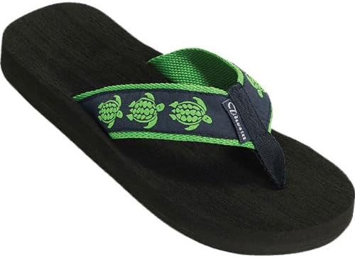 Womens Tidewater Boardwalk Flip Flop Sandals,10 B(M) US,Sea Turtles