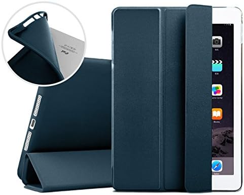 EssFeeni iPad Mini 3 Soft Case, TPU Shell Smart Ultra Slim Shockproof Soft Case Auto Wake / Sleep Magnetic Protective Case Cover for iPad Mini 1/iPad Mini2/iPad Mini 3 Navy Blue