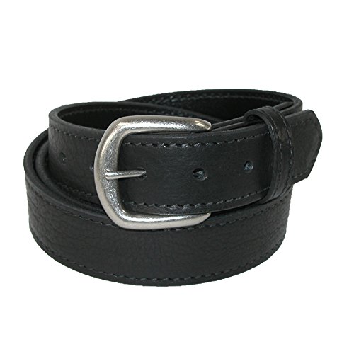 Boston Leather Men's Big & Tall Bison Leather Belt with Removable Buckle, 62