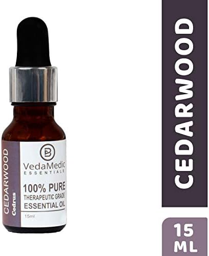 Beard Brothers VEDAMEDIC Cedarwood Essential Oil (100% PURE & NATURAL - UNDILUTED) Therapeutic Grade - Perfect for Aromatherapy, Relaxation, Skin Therapy & More (15)