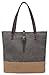 ArcEnCiel Women's Canvas Shoulder Hand Bag Tote Bag (Gray)
