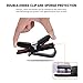 Glasses Holder for Car Sun Visor, 2 Pack Sunglasses Eyeglasses Mount for Car,Double-Ends Clip -180° Rotational Car Glasses Holder with Ticket Card Clip (2 Pack Black)