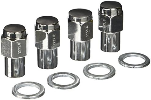 WHEEL MATE 32826B 0.8" Shank 12x1.50 Thread Standard Mag Lug Nut with 13/16" Hex (4 Lug Nuts + 4 Washers)
